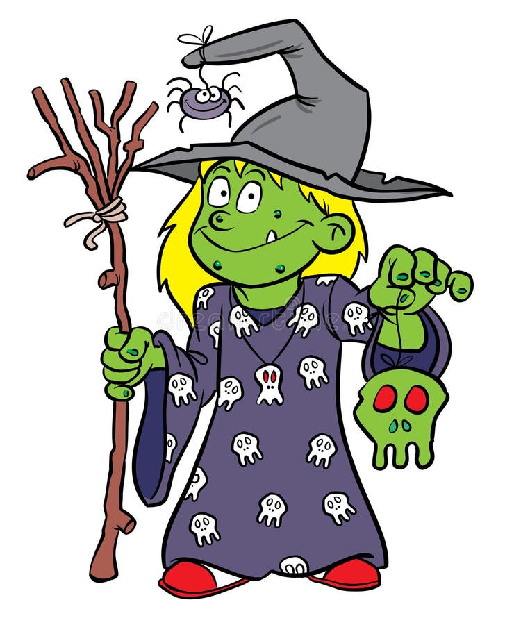 ведьма halloween costume иллюстрация штока ведьма halloween costume иллюстрация штока