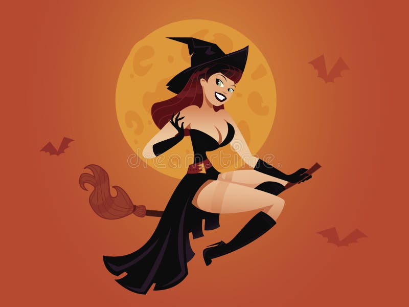 ведьма pinup бесплатная иллюстрация ведьма pinup бесплатная иллюстрация