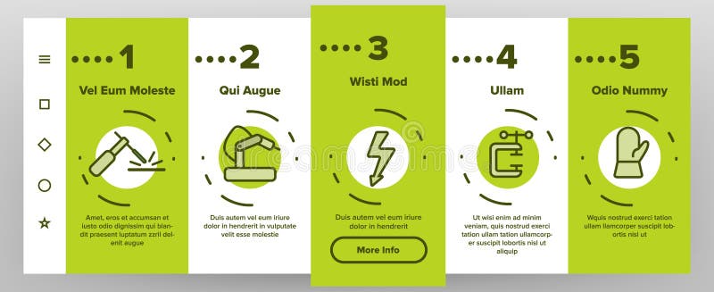 Welding Equipment Icons Vector Onboarding Mobile App Page Screen. Construction, Welding, Brazing Tools, Stuff Thin Line Icons Collection. Welders Instruments, Protective Gear. Welding Equipment Icons Vector Onboarding Mobile App Page Screen. Construction, Welding, Brazing Tools, Stuff Thin Line Icons Collection. Welders Instruments, Protective Gear.