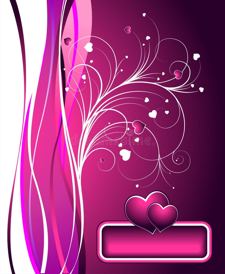 Valentin day illustration with lovely hearths on pink background. Valentin day illustration with lovely hearths on pink background