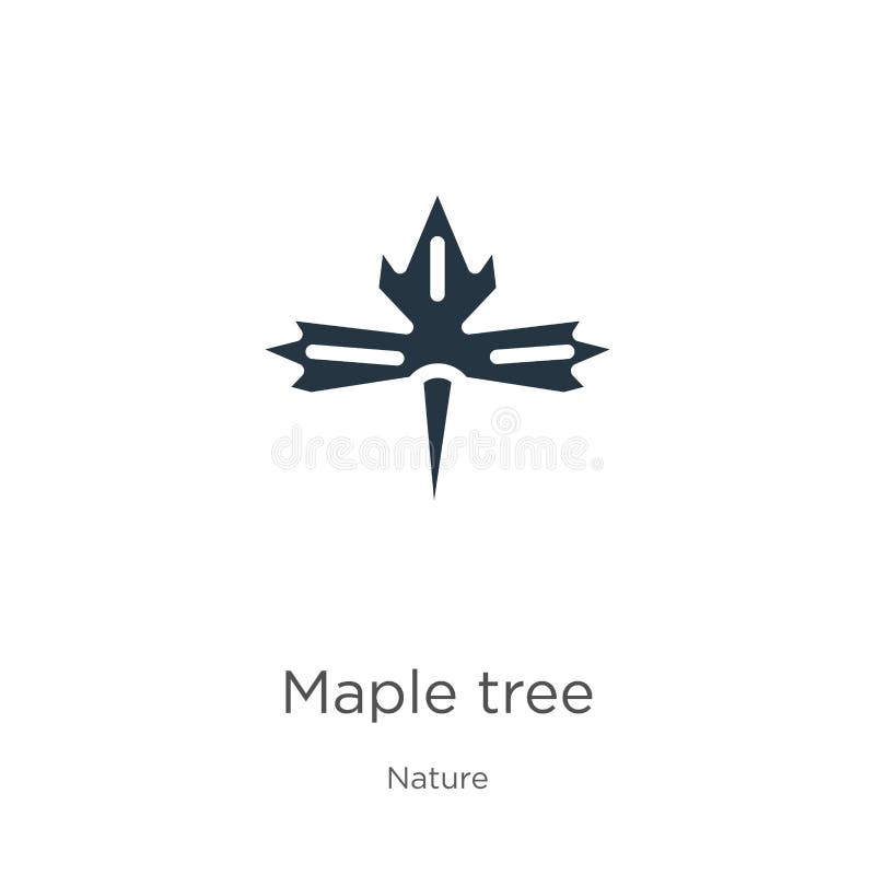Вектор значка maple красного дерева. Модный плоский значок красного дерева, клен из коллекции природы изолированного на белом фоне иллюстрация штока
