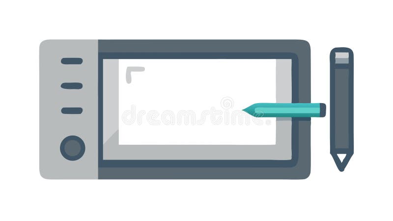Вектор значка графического рисунка планшета для векторного проектирования цифрового искусства иллюстрация штока