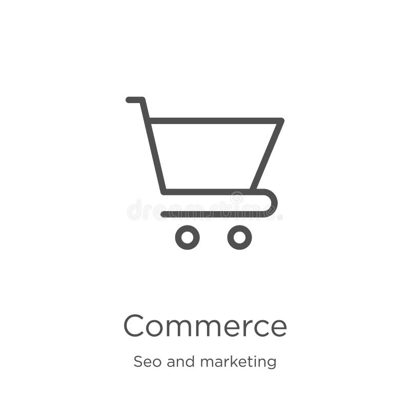 вектор значка коммерции от собрания seo и маркетинга Тонкая линия иллюстрация вектора значка плана коммерции r бесплатная иллюстрация вектор значка коммерции от собрания seo и маркетинга Тонкая линия иллюстрация вектора значка плана коммерции r бесплатная иллюстрация