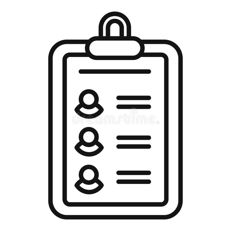 вектор контура значка целевого объекта буфера обмена. seo цифровой иллюстрация вектора