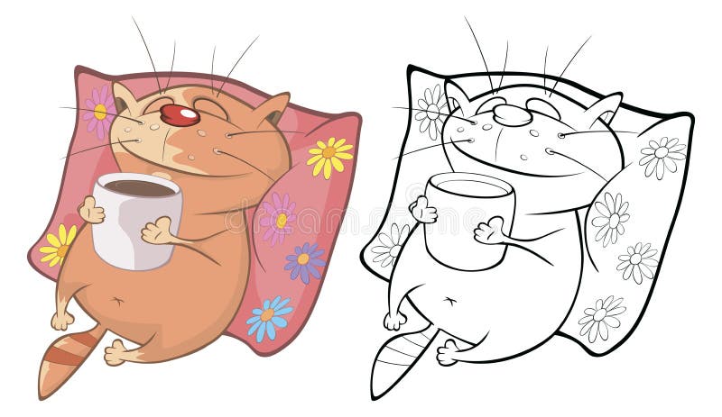 Векторная иллюстрация персонального катаракта в формате Cute Cartoon для дизайна и компьютерных игр Набор структуры цветной книги иллюстрация вектора