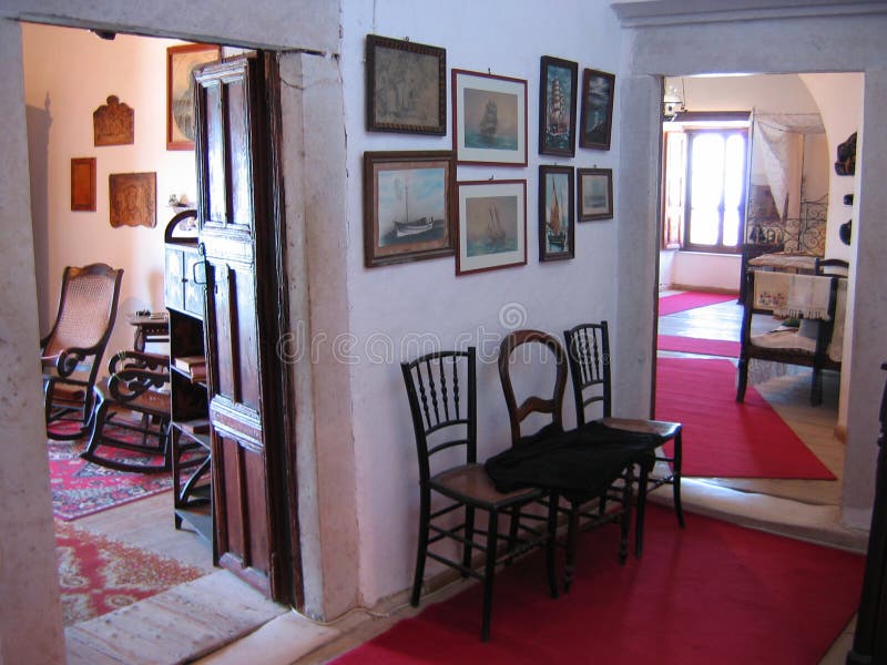 Венецианская башня музея на острове Naxos Кикладах городка Chora Греции стоковая фотография Венецианская башня музея на острове Naxos Кикладах городка Chora Греции стоковая фотография