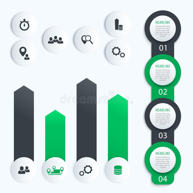 Вертикальный срок, infographics дела иллюстрация вектора Вертикальный срок, infographics дела иллюстрация вектора