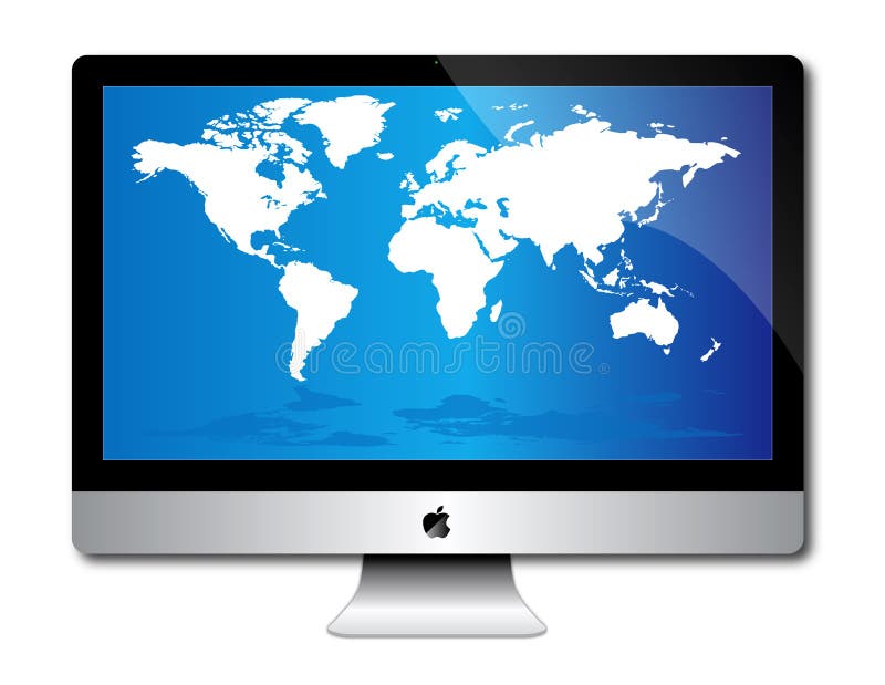 An image of the latest, market leading, Apple imac desk top computer. Ideal choice for those wanting the latest experience in Apple computers. This model is shown with a world map on the screen suggesting that the product is a world leader. Designed to the highest standards and with the latest technology, this model compliments the other Apple products like the ipad, iphone and ipod, making it a world leading product for today's market. An image of the latest, market leading, Apple imac desk top computer. Ideal choice for those wanting the latest experience in Apple computers. This model is shown with a world map on the screen suggesting that the product is a world leader. Designed to the highest standards and with the latest technology, this model compliments the other Apple products like the ipad, iphone and ipod, making it a world leading product for today's market.