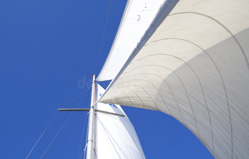 Big sail mast and the sails. Big sail mast and the sails