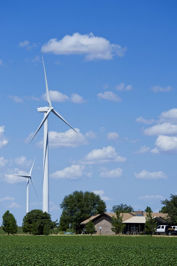 Ветротурбины в Оклахоме стоковое фото. изображение насчитывающей ...