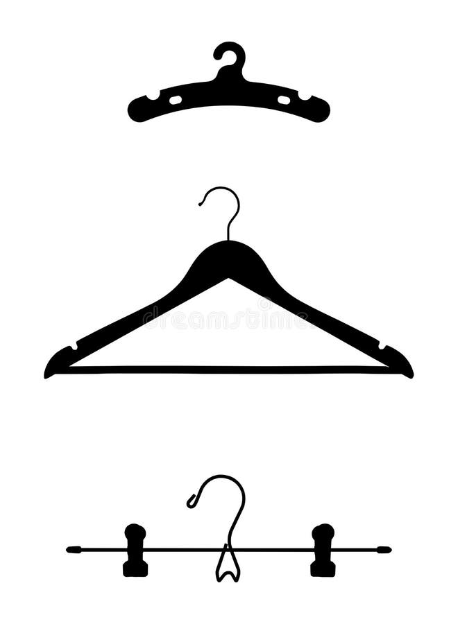 Одежда на вешалке вектор