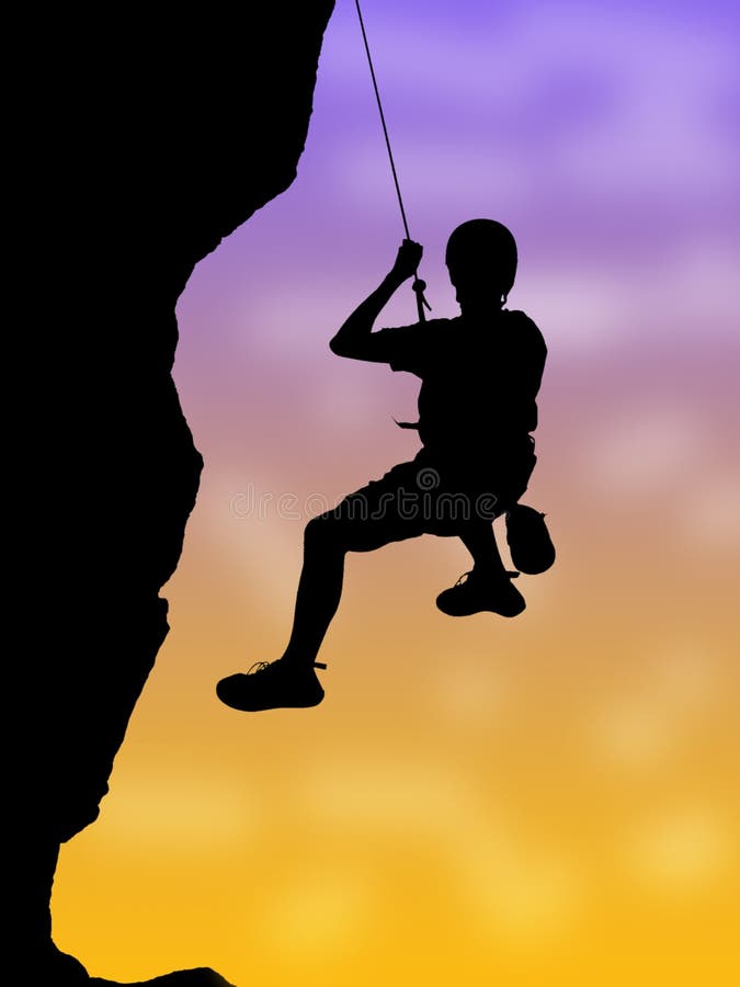 Illustration of people climbing mountain. Illustration of people climbing mountain