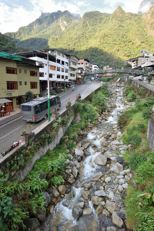 Взгляд Machupicchu или Aguas Calientes стоковое фото rf Взгляд Machupicchu или Aguas Calientes стоковое фото rf