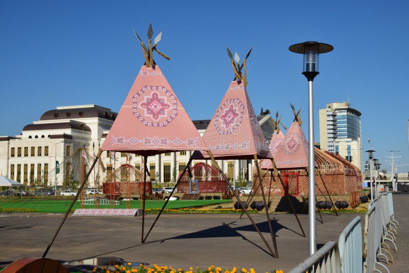 Взгляд улицы в Астане/Казахстане