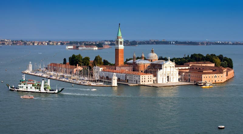 взгляд venice моря панорамы Италии стоковая фотография взгляд venice моря панорамы Италии стоковая фотография