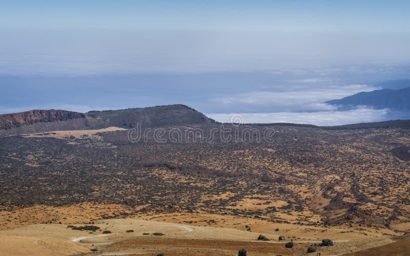Взгляд национального парка вулкана El Teide в Тенерифе стоковое фото Взгляд национального парка вулкана El Teide в Тенерифе стоковое фото