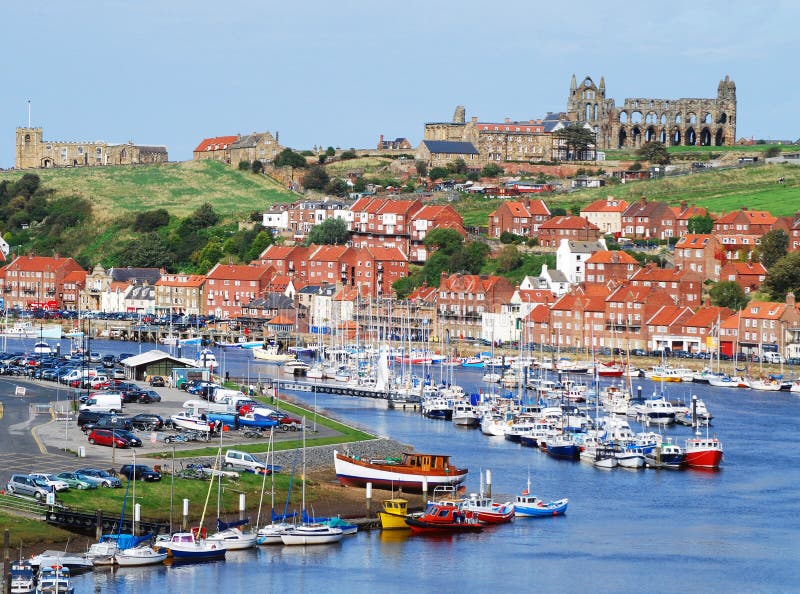 Picture postcard view of Whitby, North Yorkshire, UK. Picture postcard view of Whitby, North Yorkshire, UK.