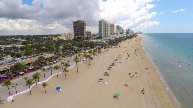 Видео антенны пляжа Fort Lauderdale