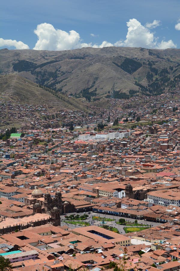 Вид с воздуха Cusco Перу стоковые изображения rf Вид с воздуха Cusco Перу стоковые изображения rf