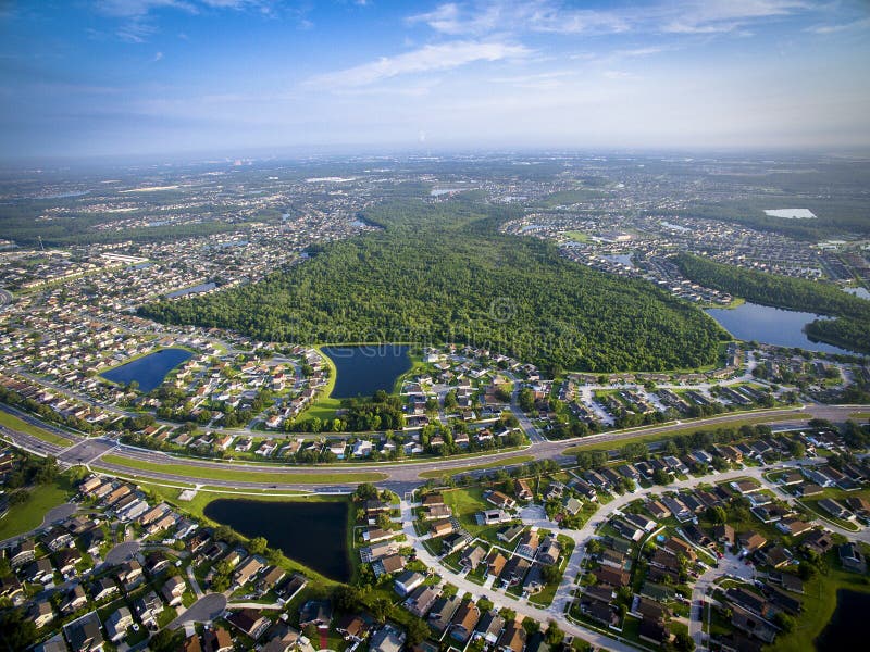 Aerial drone photograph of Kissimmee, Florida. Aerial drone photograph of Kissimmee, Florida.