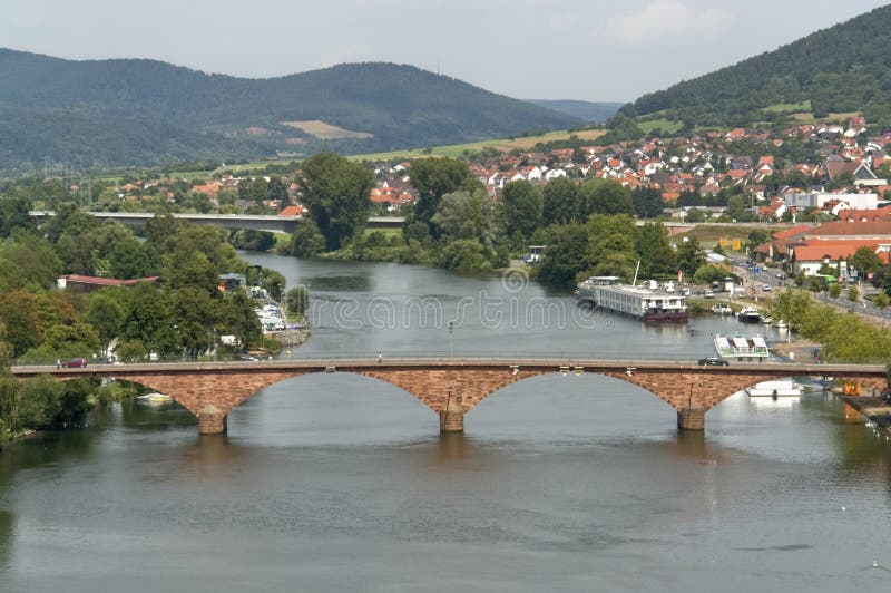 Вид с воздуха Miltenberg стоковые изображения rf Вид с воздуха Miltenberg стоковые изображения rf