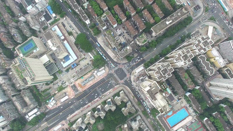 Вид с воздуха горизонта Шэньчжэня, Lo Wu, Китая под погодой smokey