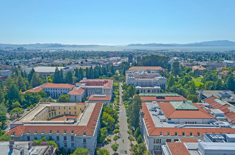 Aerial View of Berkeley University Campus and San Francisco Bay, California, USA. Aerial View of Berkeley University Campus and San Francisco Bay, California, USA