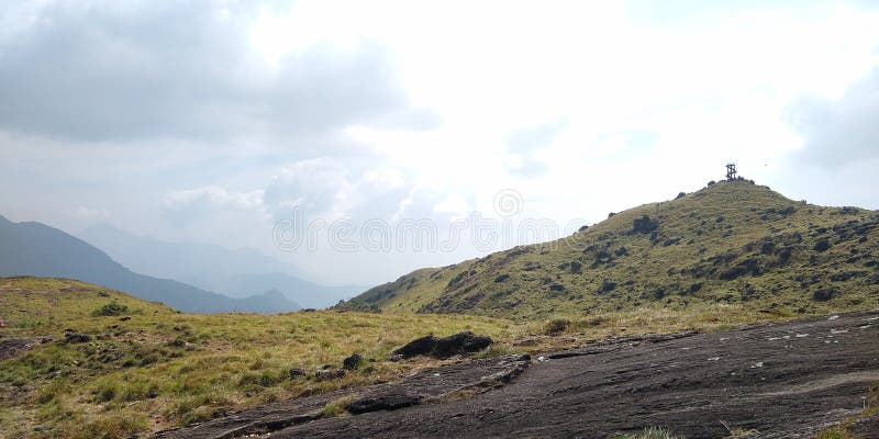 Вид ландшафта Кералы ponmudi thiruvananthapuram станции холма стоковые фото