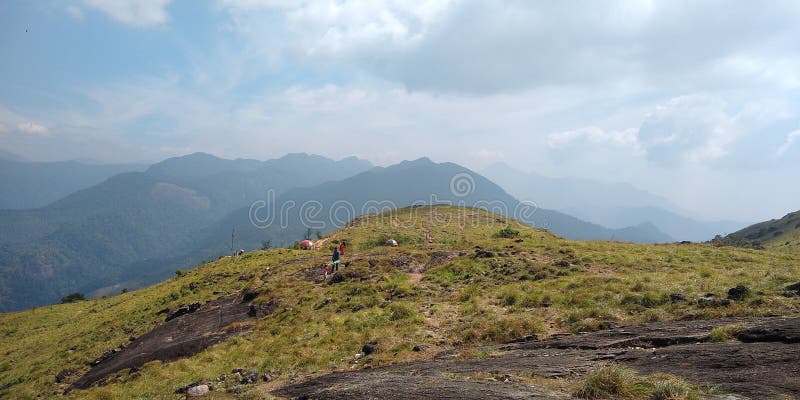Вид ландшафта Кералы ponmudi thiruvananthapuram станции холма стоковые изображения