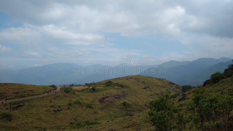 Вид ландшафта Кералы ponmudi thiruvananthapuram станции холма стоковая фотография