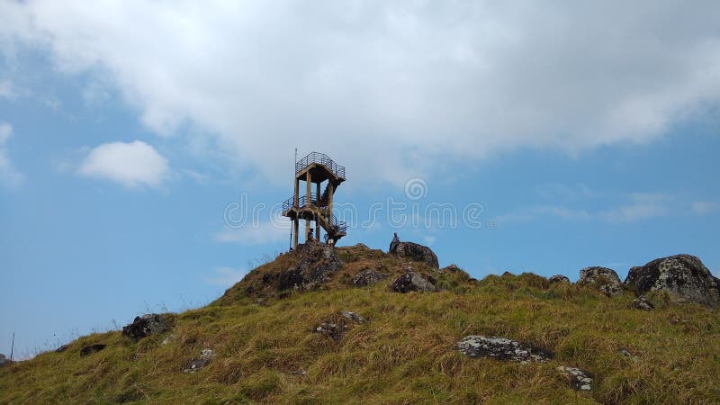 Вид ландшафта Кералы ponmudi thiruvananthapuram станции холма стоковая фотография