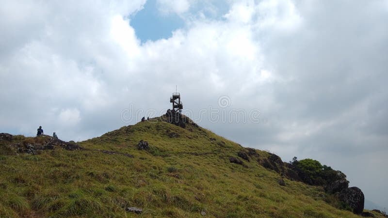 Вид ландшафта Кералы ponmudi thiruvananthapuram станции холма стоковая фотография rf