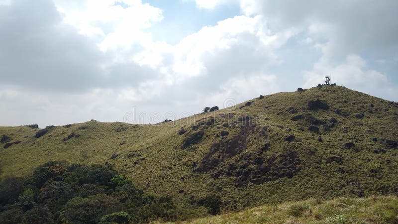 Вид ландшафта Кералы ponmudi thiruvananthapuram станции холма стоковые фото