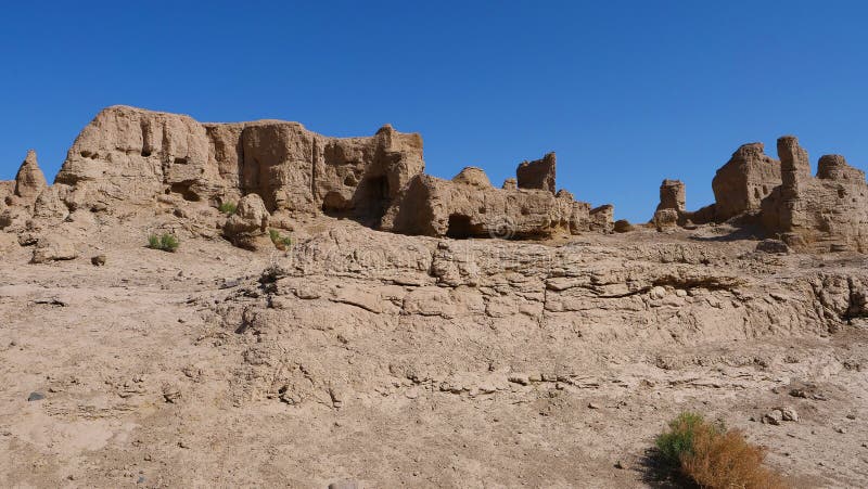 Landscape view of the Ruins of Jiaohe Lying in Xinjiang Province China. Landscape view of the Ruins of Jiaohe Lying in Xinjiang Province China.