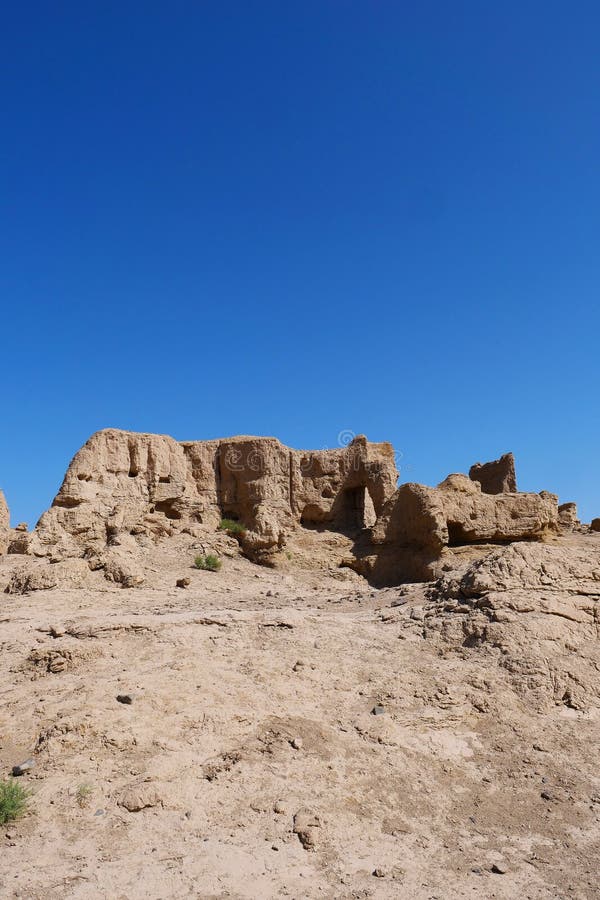 Landscape view of the Ruins of Jiaohe Lying in Xinjiang Province China. Landscape view of the Ruins of Jiaohe Lying in Xinjiang Province China.