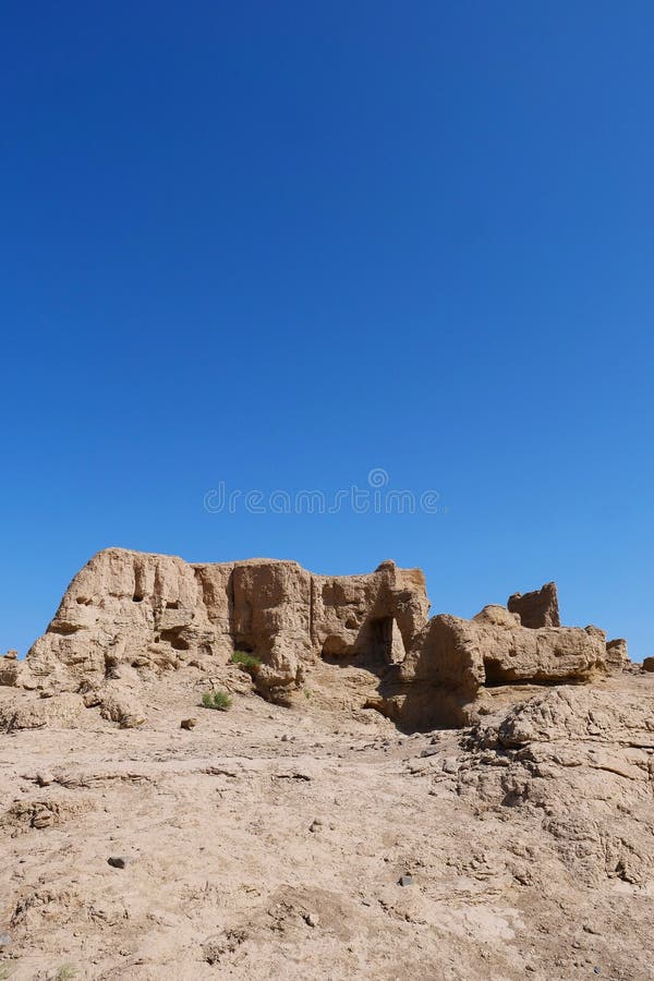 Landscape view of the Ruins of Jiaohe Lying in Xinjiang Province China. Landscape view of the Ruins of Jiaohe Lying in Xinjiang Province China.