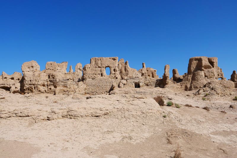 Landscape view of the Ruins of Jiaohe Lying in Xinjiang Province China. Landscape view of the Ruins of Jiaohe Lying in Xinjiang Province China.