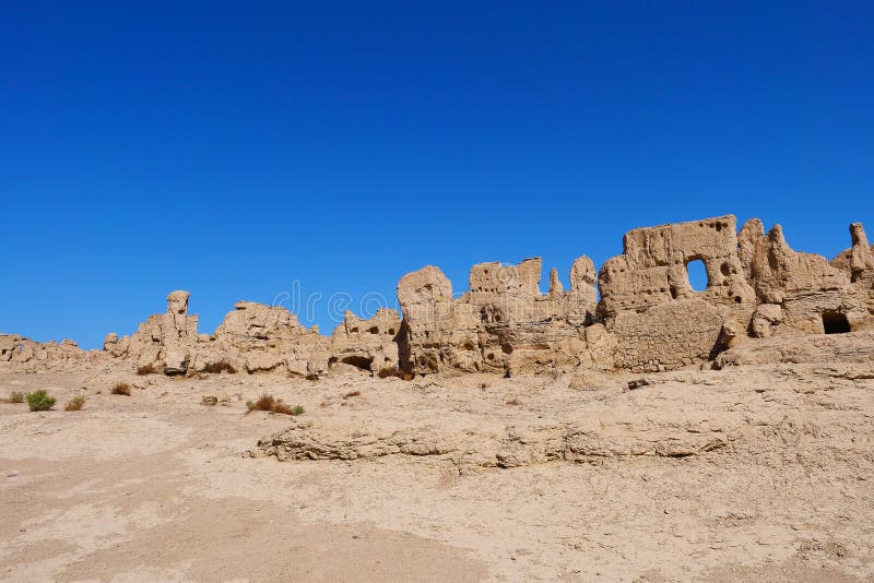 Landscape view of the Ruins of Jiaohe Lying in Xinjiang Province China. Landscape view of the Ruins of Jiaohe Lying in Xinjiang Province China.