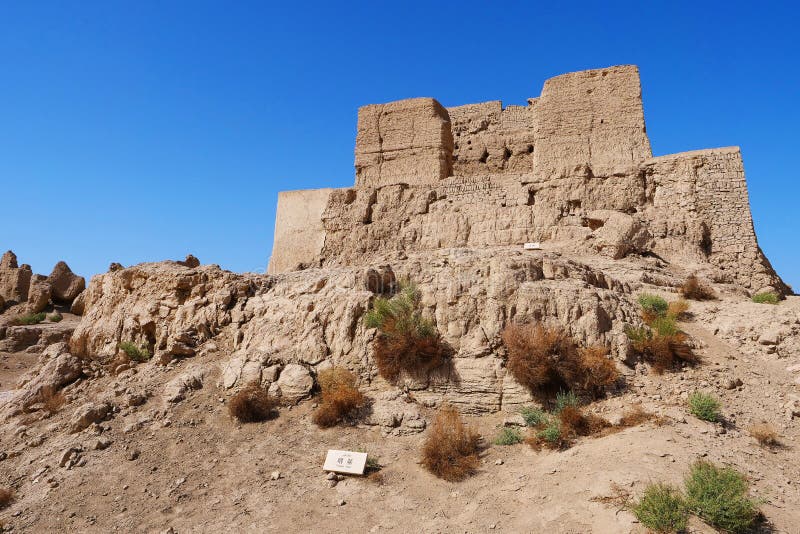 Landscape view of the Ruins of Jiaohe Lying in Xinjiang Province China. Landscape view of the Ruins of Jiaohe Lying in Xinjiang Province China.