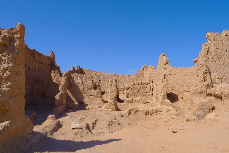 Landscape view of the Ruins of Jiaohe Lying in Xinjiang Province China. Landscape view of the Ruins of Jiaohe Lying in Xinjiang Province China.