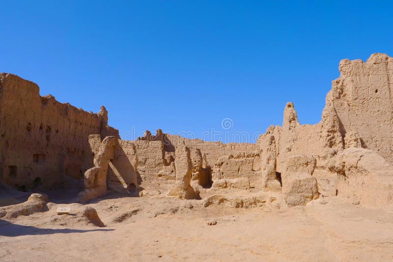 Landscape view of the Ruins of Jiaohe Lying in Xinjiang Province China. Landscape view of the Ruins of Jiaohe Lying in Xinjiang Province China.