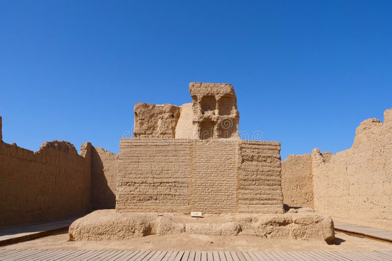 Landscape view of the Ruins of Jiaohe Lying in Xinjiang Province China. Landscape view of the Ruins of Jiaohe Lying in Xinjiang Province China.