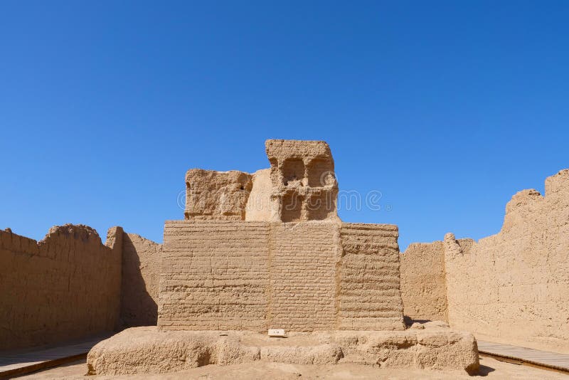 Landscape view of the Ruins of Jiaohe Lying in Xinjiang Province China. Landscape view of the Ruins of Jiaohe Lying in Xinjiang Province China.