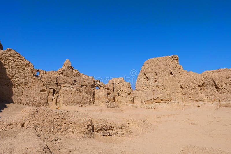 Landscape view of the Ruins of Jiaohe Lying in Xinjiang Province China. Landscape view of the Ruins of Jiaohe Lying in Xinjiang Province China.