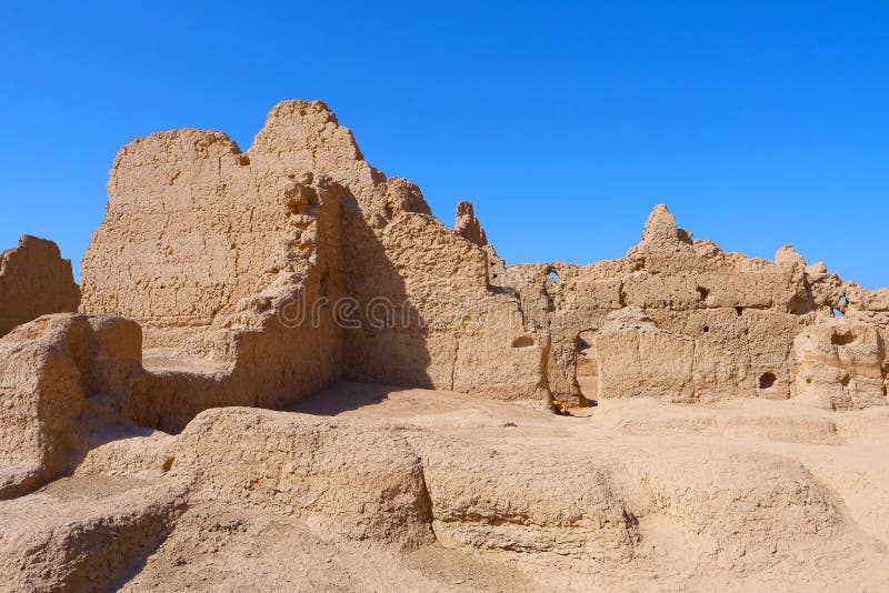 Landscape view of the Ruins of Jiaohe Lying in Xinjiang Province China. Landscape view of the Ruins of Jiaohe Lying in Xinjiang Province China.