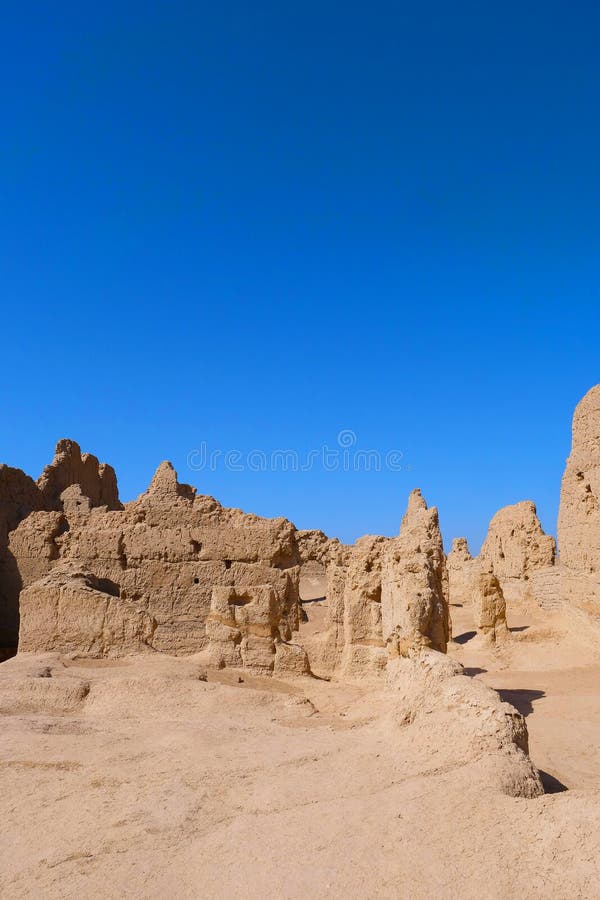 Landscape view of the Ruins of Jiaohe Lying in Xinjiang Province China. Landscape view of the Ruins of Jiaohe Lying in Xinjiang Province China.