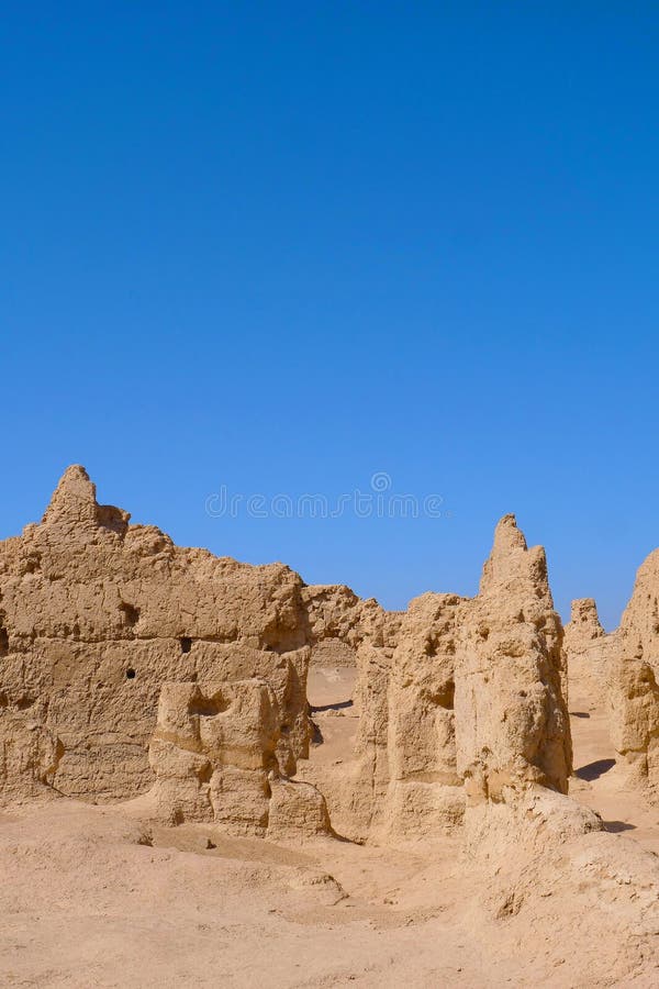 Landscape view of the Ruins of Jiaohe Lying in Xinjiang Province China. Landscape view of the Ruins of Jiaohe Lying in Xinjiang Province China.