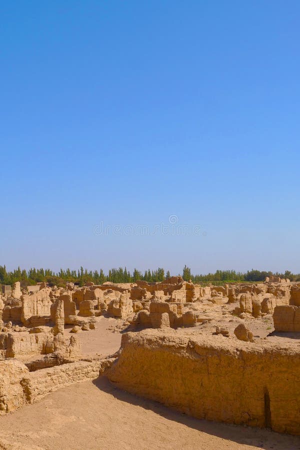 Landscape view of the Ruins of Jiaohe Lying in Xinjiang Province China. Landscape view of the Ruins of Jiaohe Lying in Xinjiang Province China.