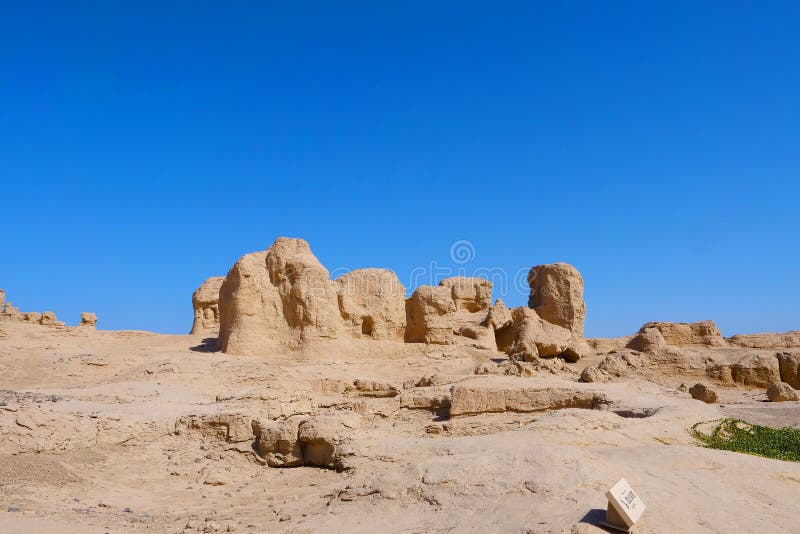 Landscape view of the Ruins of Jiaohe Lying in Xinjiang Province China. Landscape view of the Ruins of Jiaohe Lying in Xinjiang Province China.