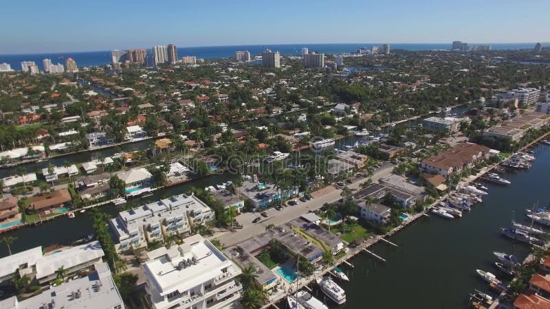 Вид с воздуха каналов Fort Lauderdale